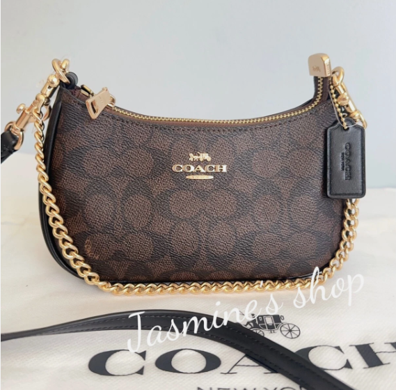 NWT coach Teri Mini Crossbody Bag In Signature Canvas cw323