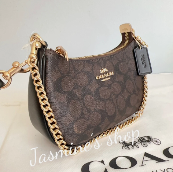 NWT coach Teri Mini Crossbody Bag In Signature Canvas cw323