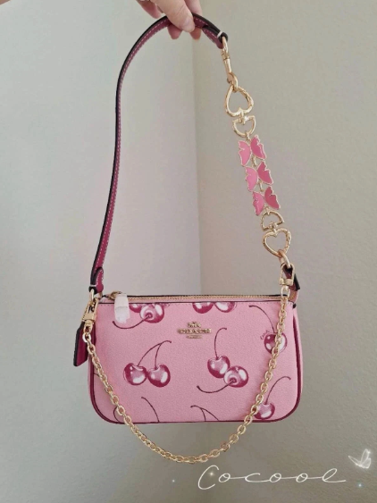 NWT NEW Coach Nolita 19 With Cherry Print CR827 in Flower Pink