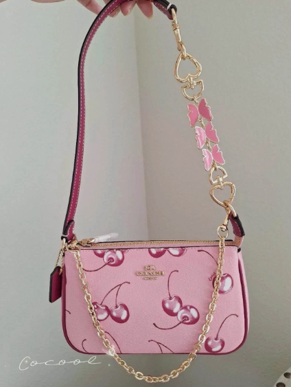NWT NEW Coach Nolita 19 With Cherry Print CR827 in Flower Pink