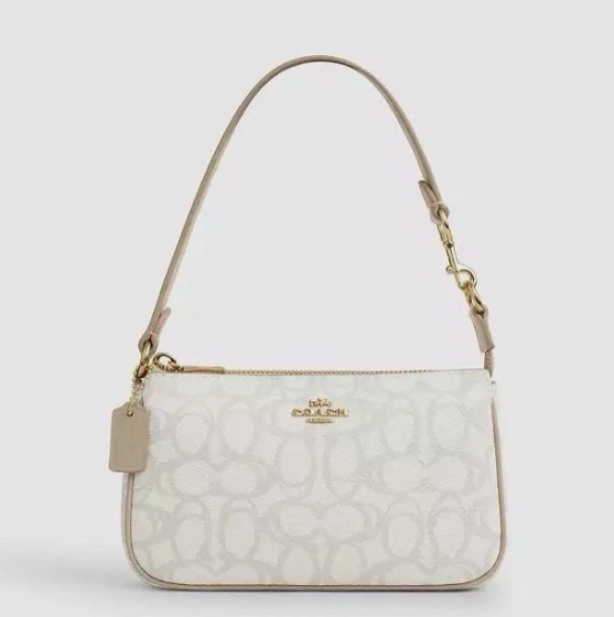 NWT Coach Nolita 19 In Sketch Signature Canvas Gold/Ivory CBM72