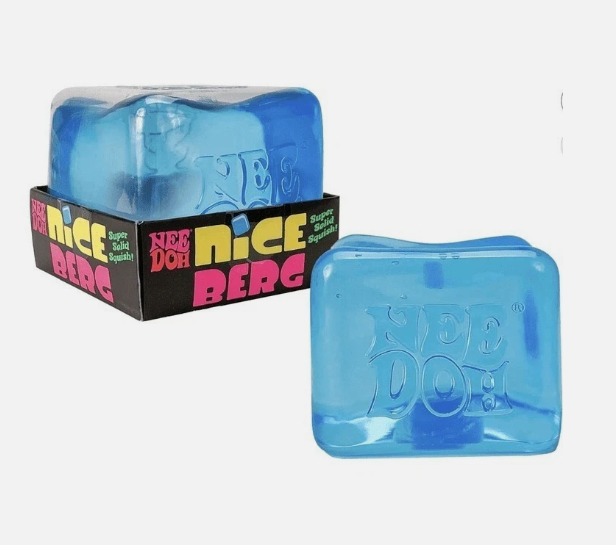 NeeDoh Nice Berg Blue XL Giant Nee Doh Niceberg Solid Squish Cube Block - NEW
