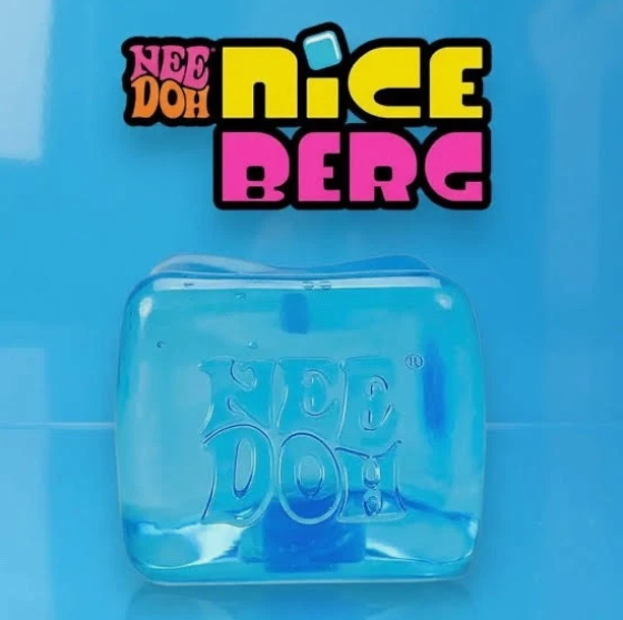 NeeDoh Nice Berg Blue XL Giant Nee Doh Niceberg Solid Squish Cube Block - NEW